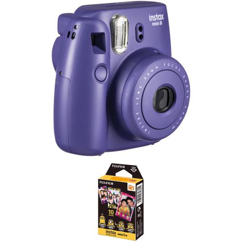 FUJIFILM instax mini 8 Instant Film Camera with Single Pack of Film Kit