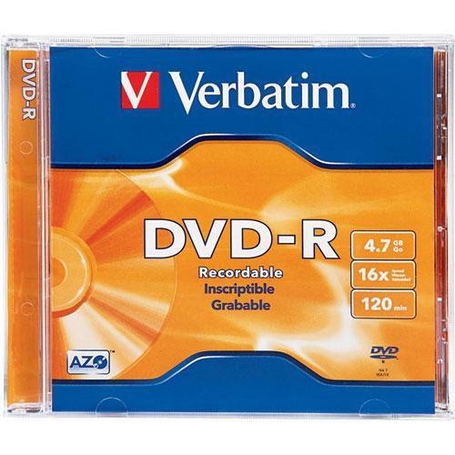 Verbatim DVD-R 4.7GB 16X Branded Surface with Jewel Case, Verbatim, DVD-R, 4.7GB, 16X, Branded, Surface, with, Jewel, Case