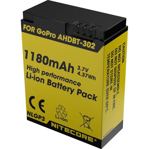 Nitecore NLGP3 High Performance Li-Ion Battery Pack for GoPro HERO3 3