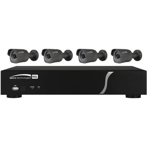 Speco Technologies ZIPL84B2 8-Channel 1080p NVR with 2TB HDD and 4 1080p Bullet Cameras