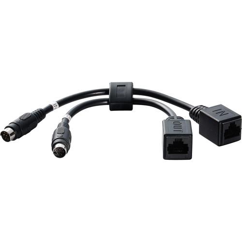 Lumens Dual In Out RJ45 to 8-Pin Mini DIN VISCA Cable Extender