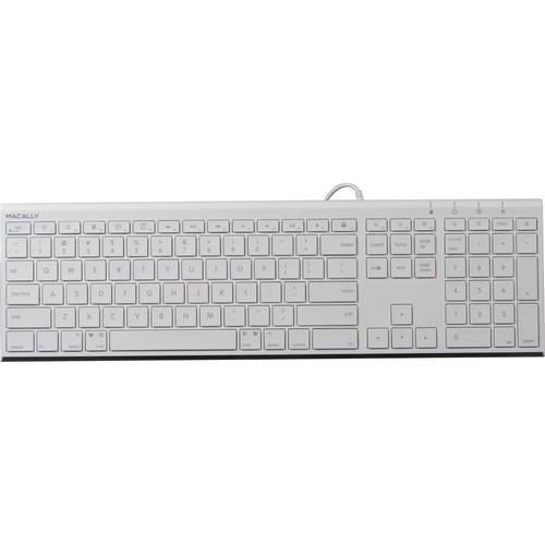 manual 104 key full size slim usb-c keyboard for mac and pc