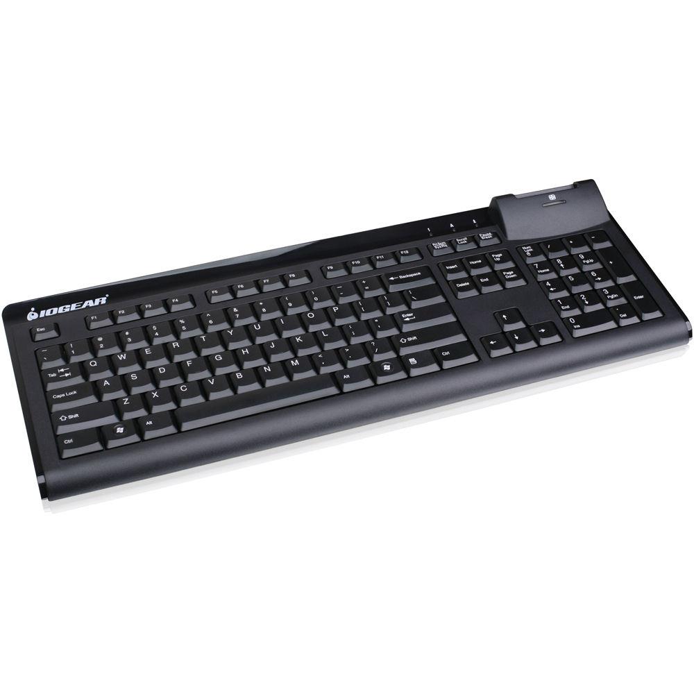 IOGEAR 104-Key Keyboard With Integrated Smart Card Reader, IOGEAR, 104-Key, Keyboard, With, Integrated, Smart, Card, Reader