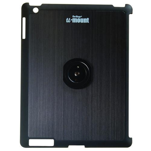 On-Stage Quick Disconnect Table Edge Tablet Mounting System with Snap-On Cover for iPad 2 and 3
