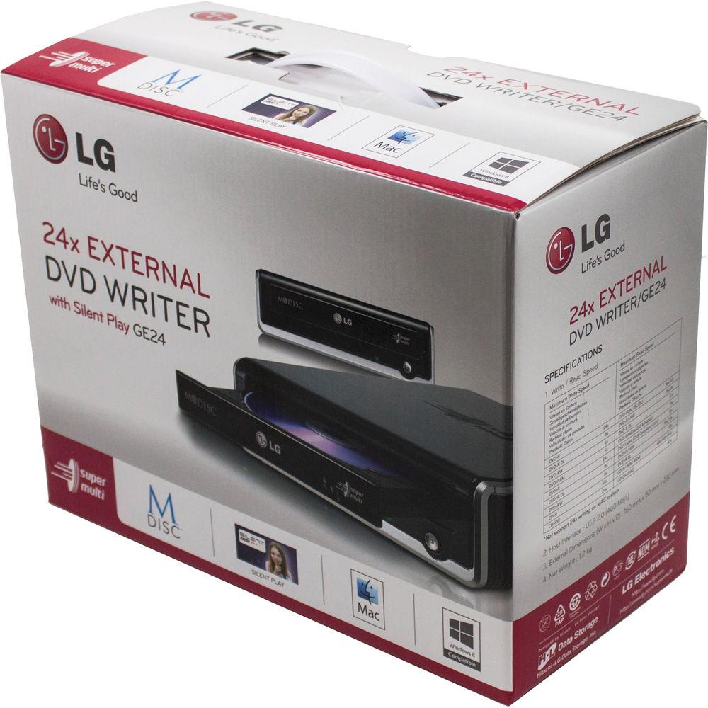 LG Super-Multi External 24x DVD Rewriter with M-DISC Support, LG, Super-Multi, External, 24x, DVD, Rewriter, with, M-DISC, Support