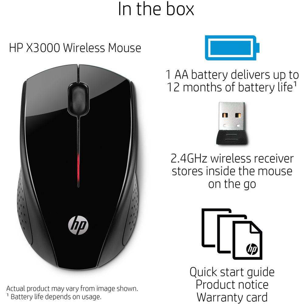 how to connect my hp wireless mouse x3000 to laptop