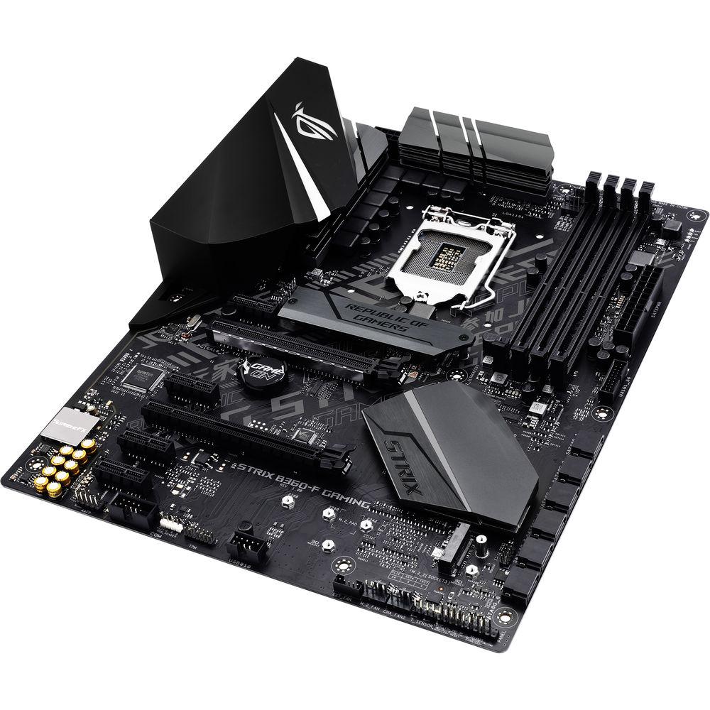 ASUS Republic of Gamers Strix B360-F Gaming LGA 1151 ATX Motherboard, ASUS, Republic, of, Gamers, Strix, B360-F, Gaming, LGA, 1151, ATX, Motherboard