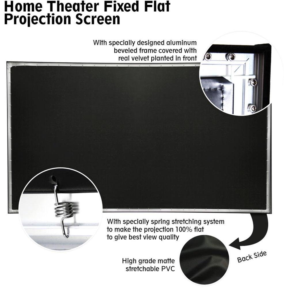 Pyle Pro Fixed Wall Mount Projector Screen, Pyle, Pro, Fixed, Wall, Mount, Projector, Screen