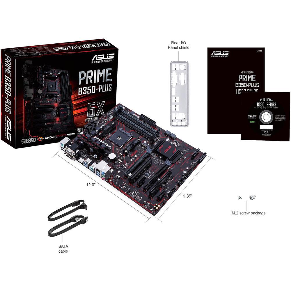 ASUS PRIME B350-PLUS AM4 ATX Motherboard