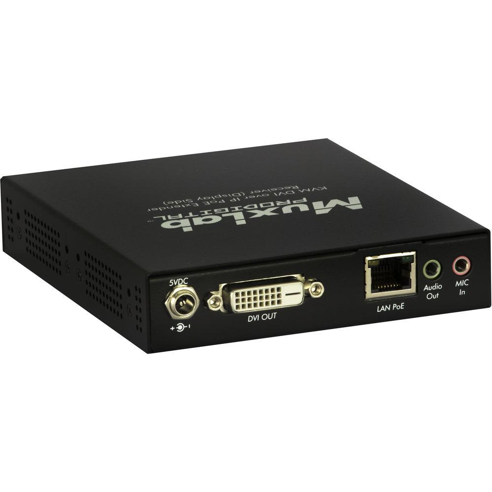 MuxLab KVM DVI over IP PoE Extender Transmitter, MuxLab, KVM, DVI, over, IP, PoE, Extender, Transmitter