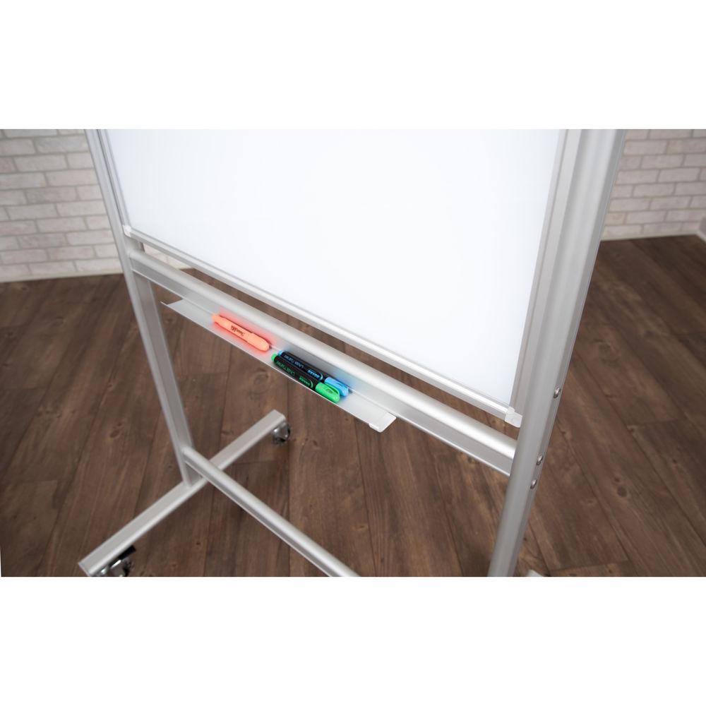 Luxor Double-Sided Mobile Magnetic Glass Marker Board