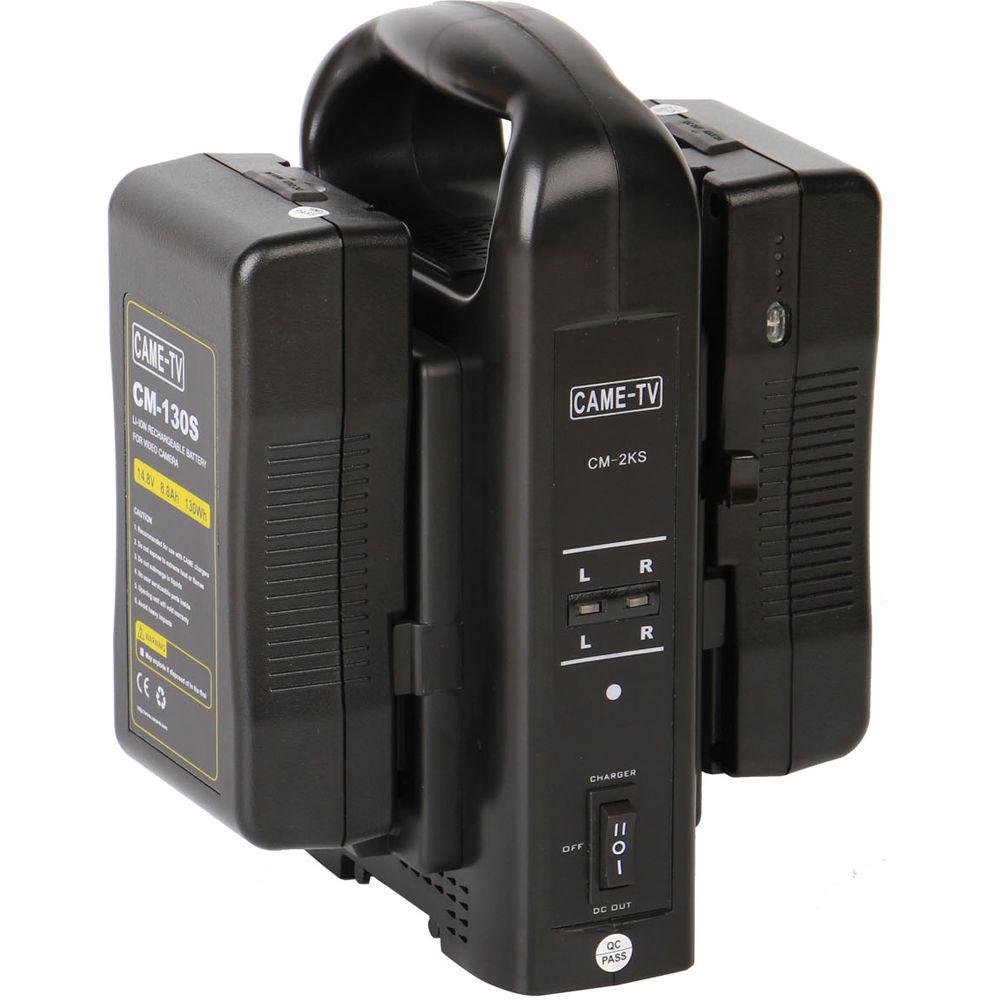 CAME-TV V-Mount 2-Channel Li-Ion Battery Charger & Power Supply for Select Cameras, CAME-TV, V-Mount, 2-Channel, Li-Ion, Battery, Charger, &, Power, Supply, Select, Cameras