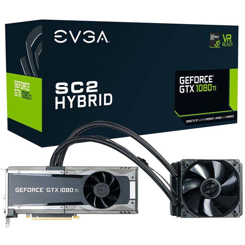 EVGA GeForce GTX 1080 Ti SC2 HYBRID GAMING Graphics Card, EVGA, GeForce, GTX, 1080, Ti, SC2, HYBRID, GAMING, Graphics, Card